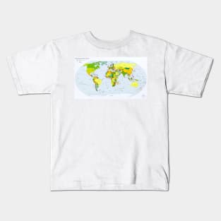 Political map of the world, April 2005 (E055/0355) Kids T-Shirt